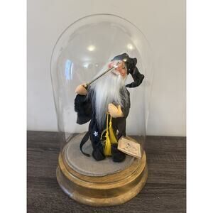 Annalee Dolls 10" Merlin The Magician Thorndike Poseable 1989 #228 In Glass Dome
